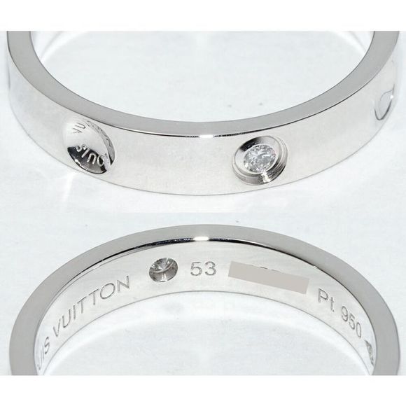 Louis Vuitton Pt950 Diamond 1P (0012ct) Ariane Empreinte Ring Q9f00e - Picture 5 of 6